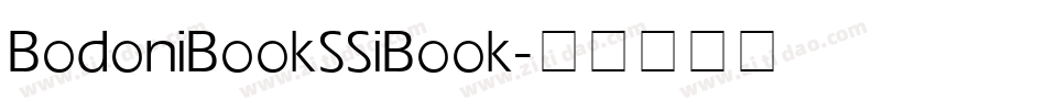 Bodoni Book SSi Book字体转换